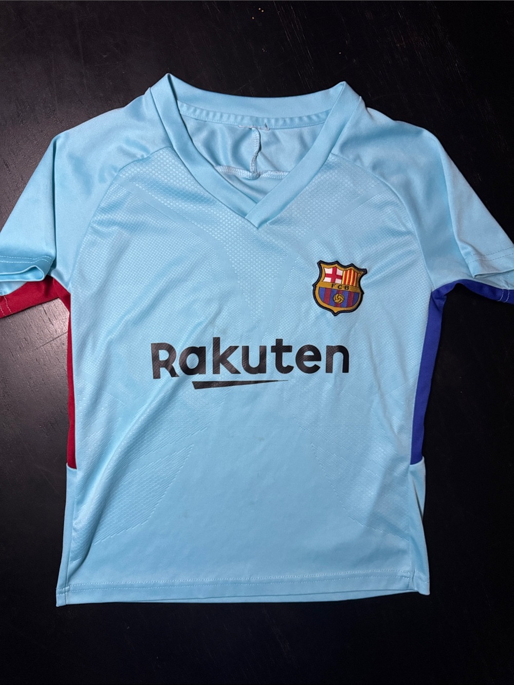 FCB Messi Kids Light Blue Soccer Jersey - Rakuten